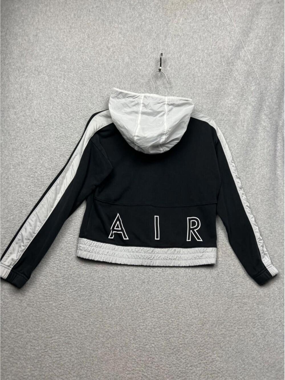 Nike Air Full Zip Jacket Cropped Girls XL Hoodie Active Running Sweater Black